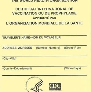 International Certificate of Vaccination with Vinyl Document Holder - by CDC