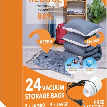 Vacuum Bags for Travel - Save Space with Compression